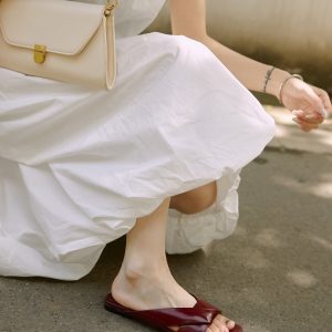 2025 Summer Women’s Woven One-Strap Sandals - Old Money Style, Open-Toe Flat Slippers for Outdoor Comfort