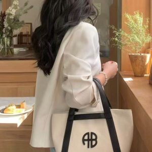 2025 Trendy Canvas Tote Bag for Women - Versatile Handheld & Crossbody Design, Large and Small Size Options, Commuter Fashion