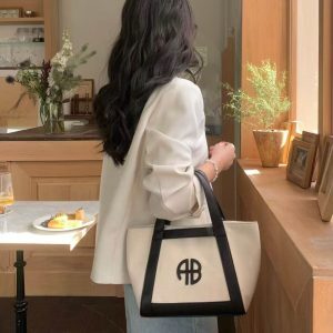 2025 Trendy Canvas Tote Bag for Women - Versatile Handheld & Crossbody Design, Large and Small Size Options, Commuter Fashion