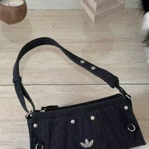 2025 Wash Denim Stitching Design Versatile Shoulder Crossbody Tote Bag for Influencers, Y2K Fashion Trend