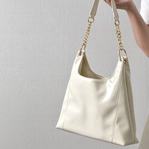 2025 Women's High-End Large Capacity Commuter Tote Bag - Versatile Shoulder Handbag with Chain Detail