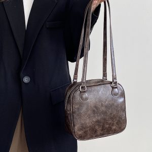 2025 Women's Korean Retro Lightweight Small Square Handheld Shoulder Bag - High-Quality Fashion Accessory