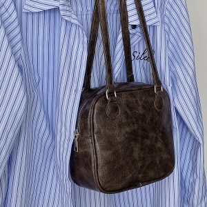 2025 Women's Korean Retro Lightweight Small Square Handheld Shoulder Bag - High-Quality Fashion Accessory