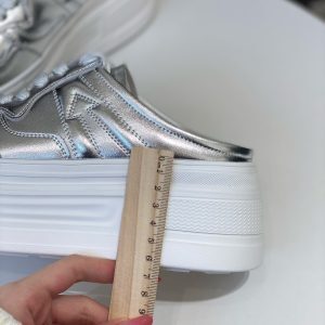6cm Lightweight Height-Increasing Platform Shoes for Women - Summer 2025 Lace-Up Casual Closed-Toe Half Slippers for Short Stature