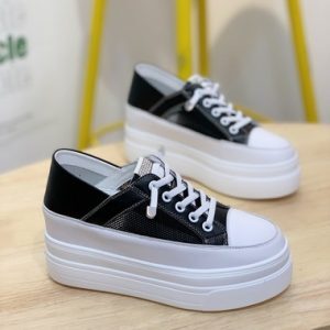 7cm Height-Increasing White Platform Sandals for Women - Breathable Mesh, Thick-Soled, Slimming Casual Summer Shoes 2025