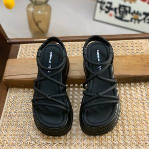 7cm Thick-Soled Platform Sandals for Women - Summer 2025 Fairy Style Roman Shoes for Beach Vacation and Skirt Pairing
