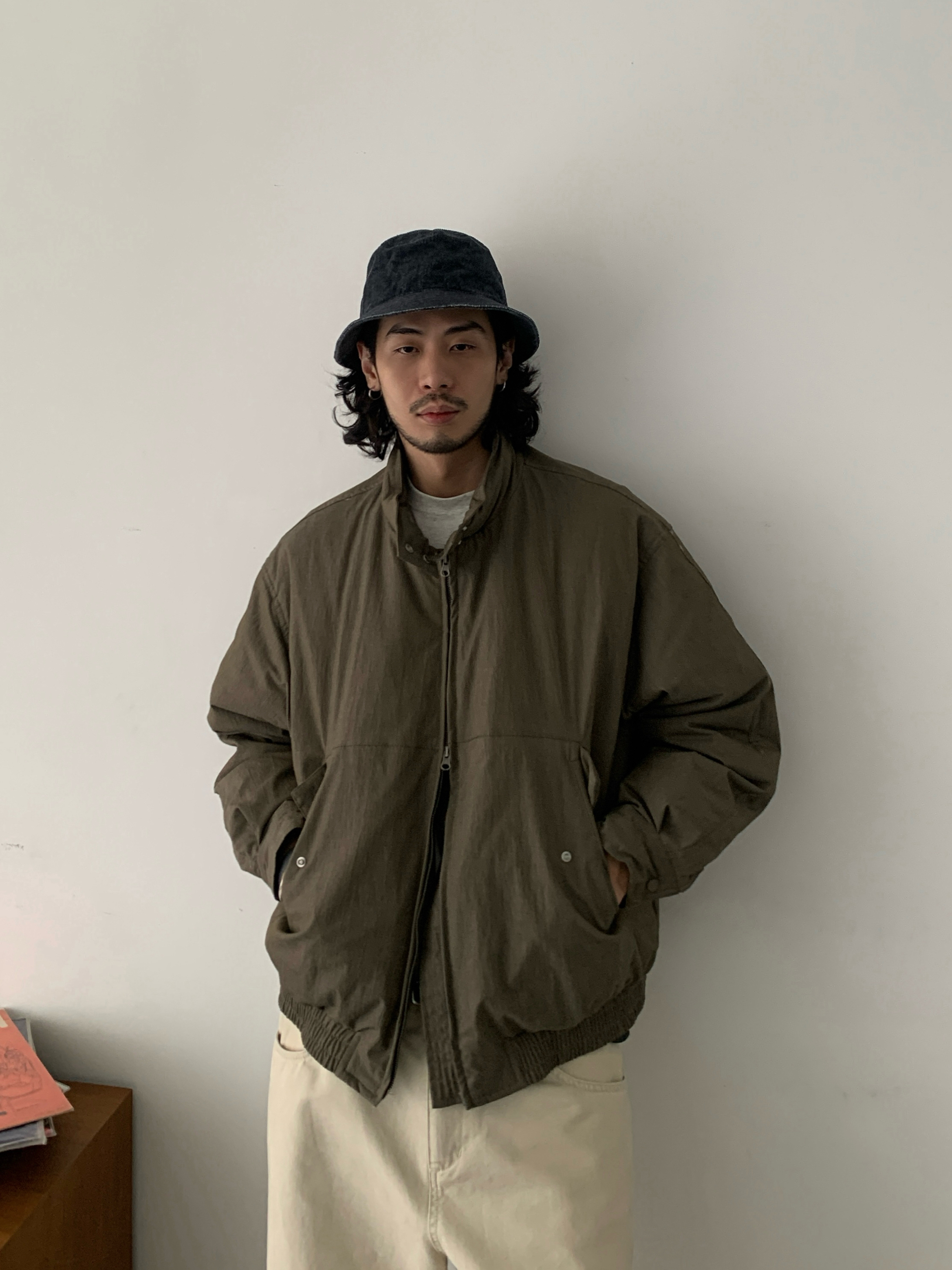 90s Style Loose Casual White Duck Down Jacket for Men and Women - Thick Stand Collar Vintage Winter Coat