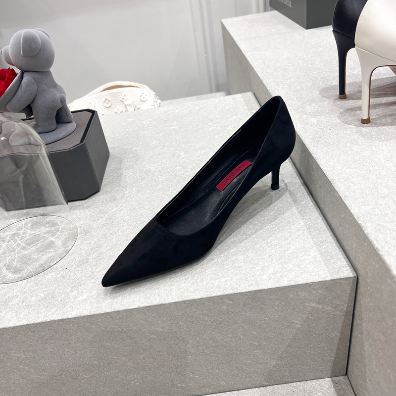 All-Black Pointed Ultra-High Heel Stiletto Shoes for Women - Sexy Shallow Mouth Design, Perfect for Night Out and Y2K Fashion