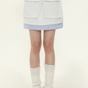 American College Style Letter Print Polo Collar Sweatshirt and Short Skirt Two-Piece Set for Women, Spring Autumn Fashion Outfit