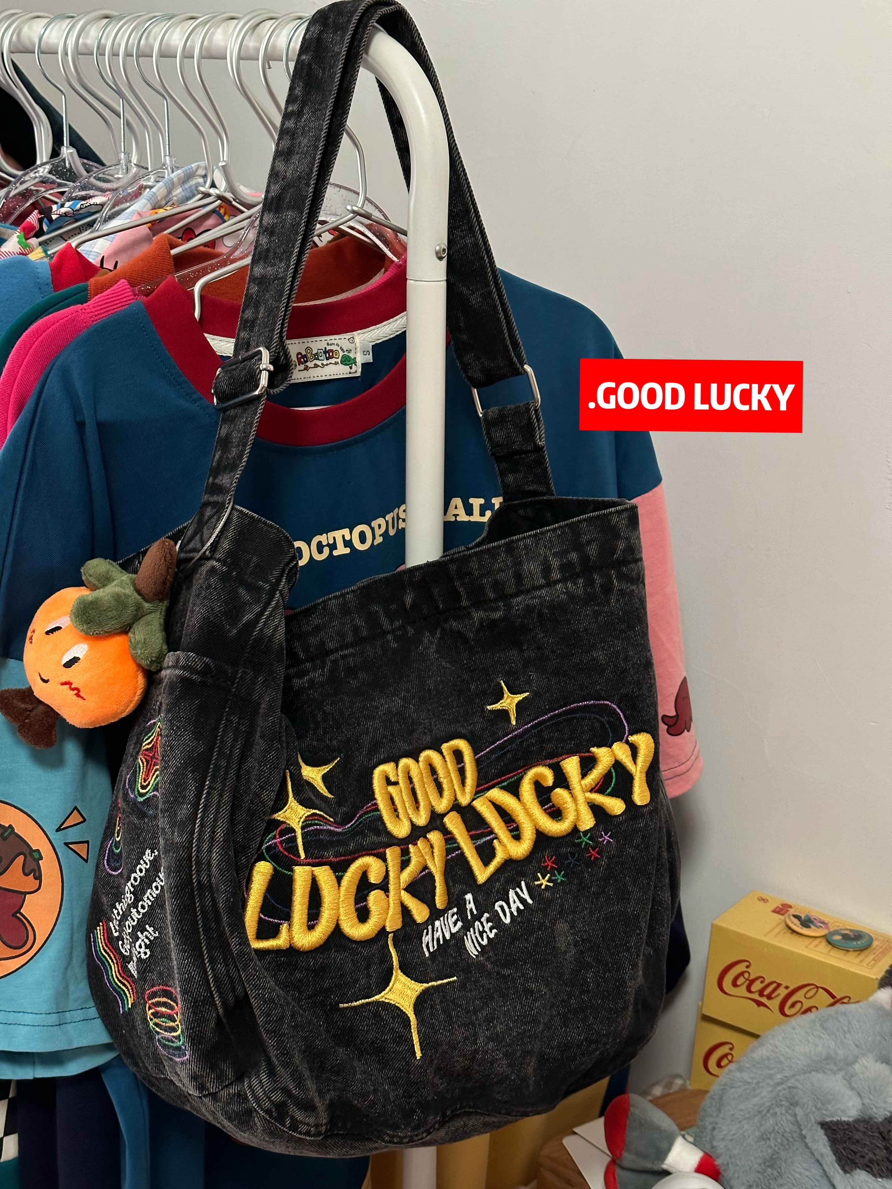 American Retro Denim Crossbody Bag - Large Capacity Commuter Tote for Students - Versatile Spring/Summer Style