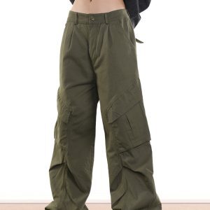 American Retro Design Loose Pleated Draped Work Pants for Men and Women, Casual Straight Trousers, Vintage Style