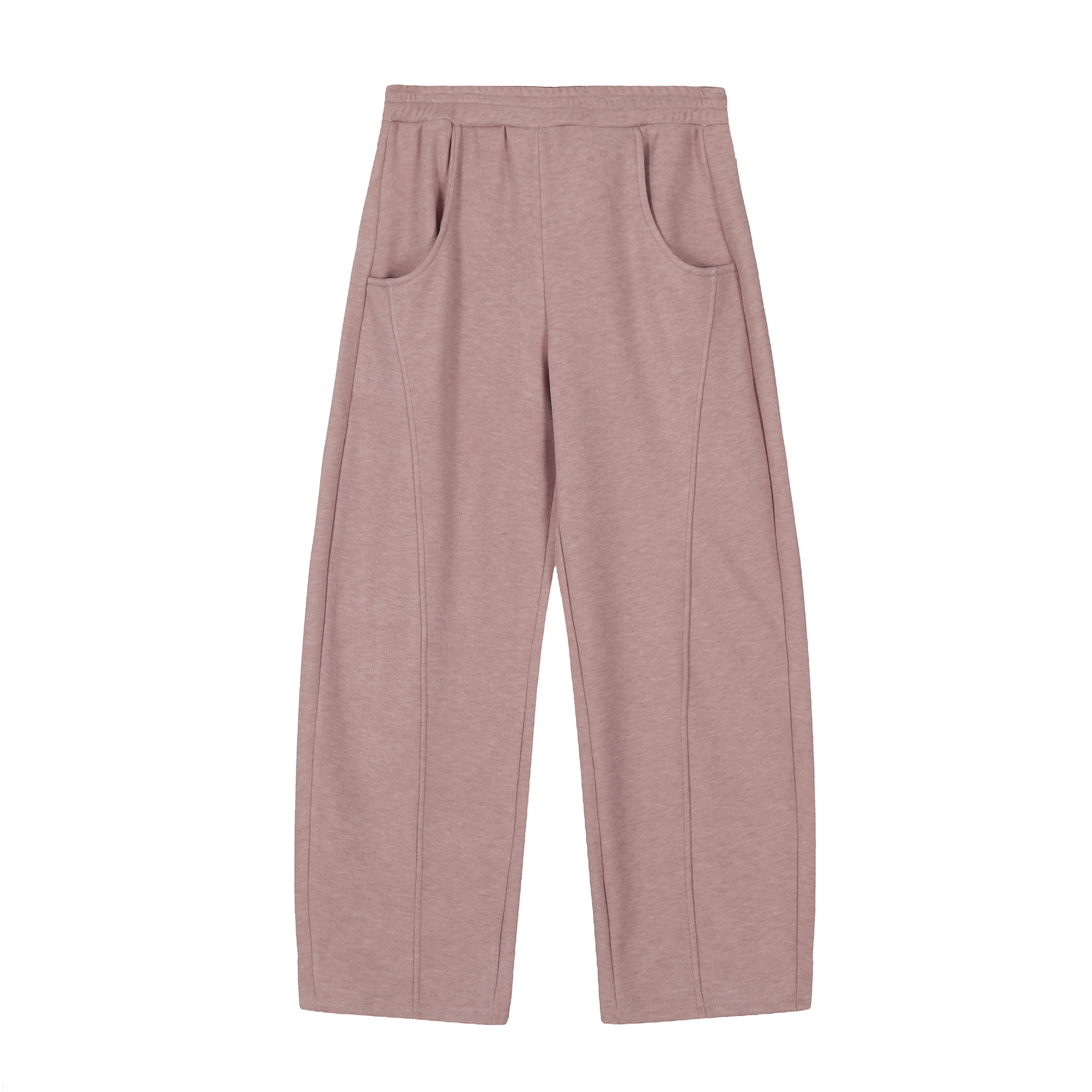 American Retro Draped Curved Knife Fleece Sweatpants for Men and Women - Loose Sports Casual Floor-Length Pants