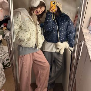 American Retro Draped Curved Knife Fleece Sweatpants for Men and Women - Loose Sports Casual Floor-Length Pants