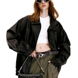 American Retro PU Leather Jacket for Men and Women, Loose Fit, Stylish Motorcycle Wear, High Street Trendy Fashion