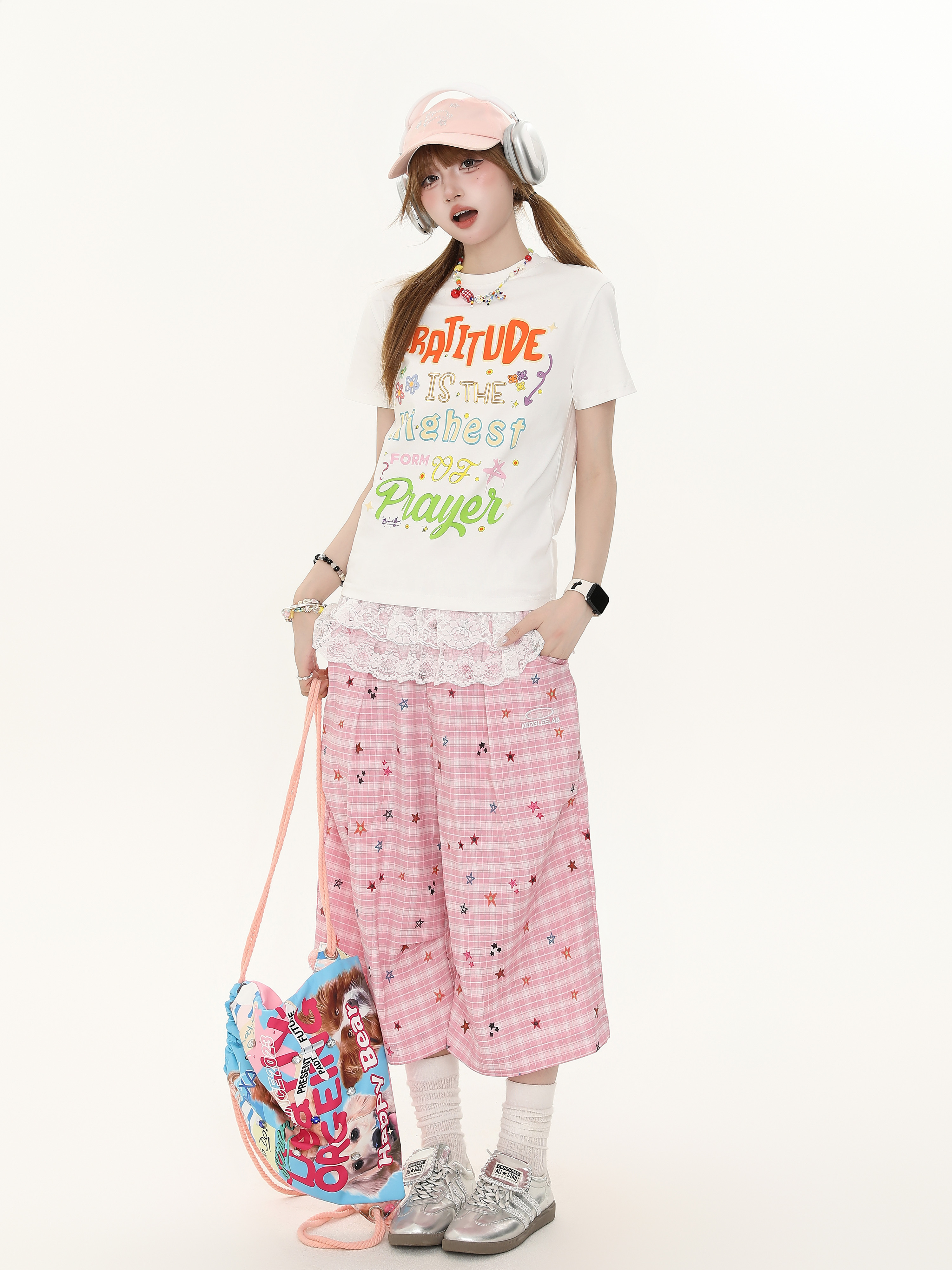 American Retro Star Print Casual Wide-Leg Pants for Women - Trendy Summer Loose Slim Fit Fashion