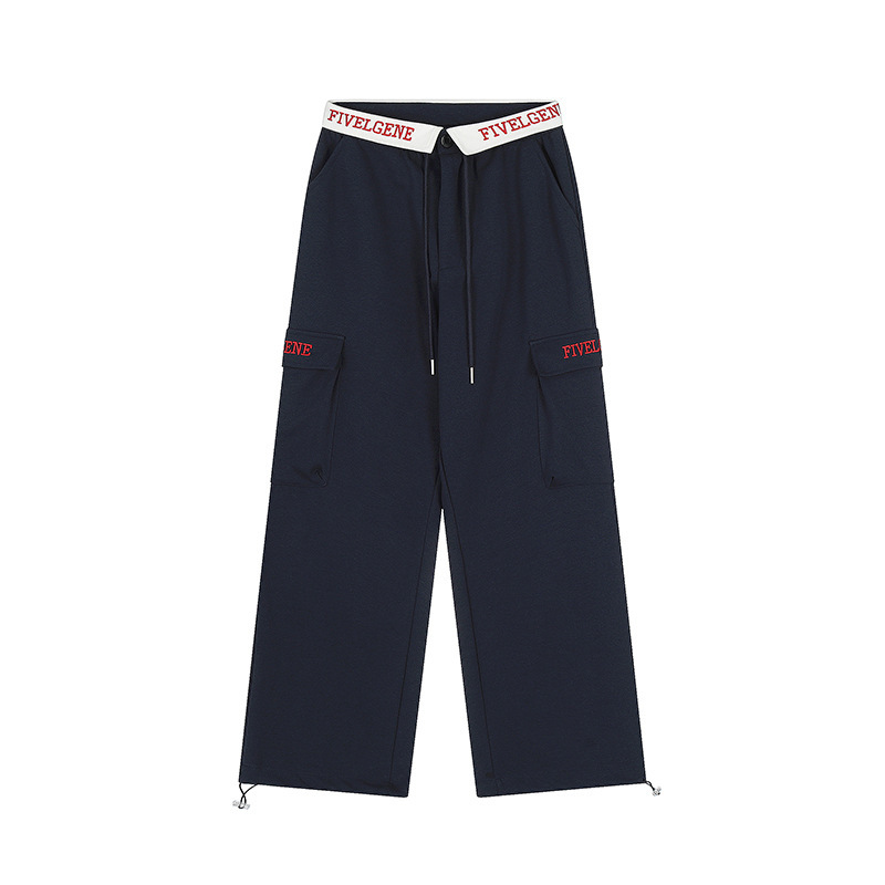 American Retro Women's Jazz Dance Outfit - Wine Red Top & Navy Blue Embroidered Sports Pants, Vintage Style