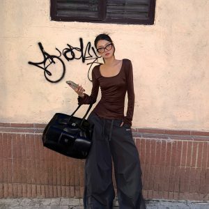 American-Style Drawstring Loose Long Pants - Slim Fit Quick-Dry Wide-Leg Casual Trousers for Effortless Everyday Style