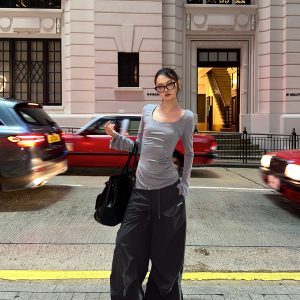 American-Style Drawstring Loose Long Pants - Slim Fit Quick-Dry Wide-Leg Casual Trousers for Effortless Everyday Style