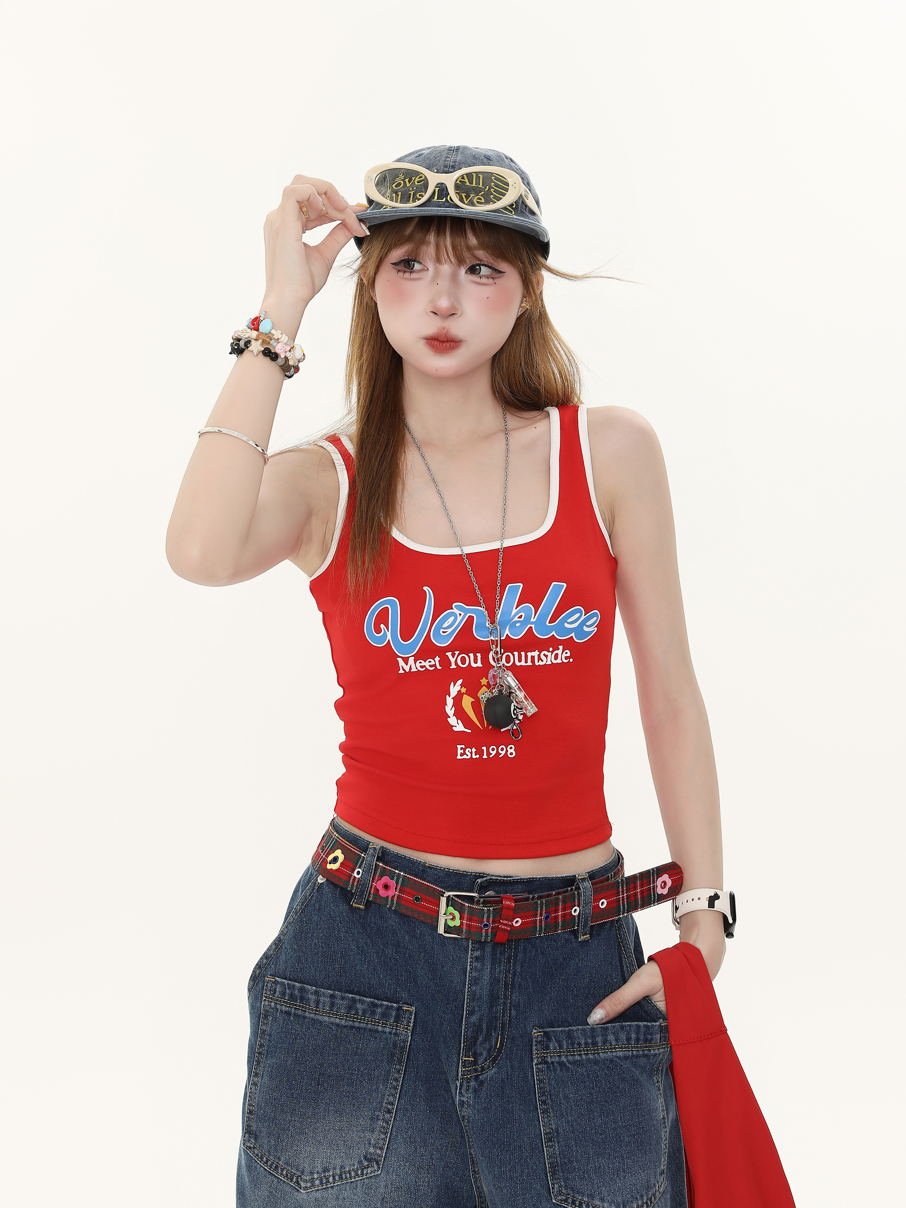 American-Style Spicy Girl Letter Print Camisole for Women - Summer Slim-Fit Versatile Top, Y2K Fashion Trend