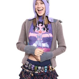 Artist Printed Balaclava Scarf Hat Earmuff – Trendy 90s-Inspired Winter Accessory for Cozy Style