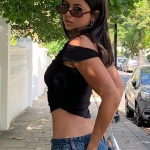 Asymmetrical One-Shoulder Ruched T-Shirt for Women - Sexy Casual Stretchy Fitted Top for Hot Girl Style, 90s Inspired