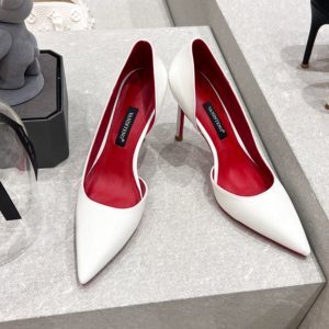 Autumn White Patent Leather Pointed Toe High-Heeled Shoes for Women - Non-Fatigue Side Air Quality Design, Perfect for Stylish Looks