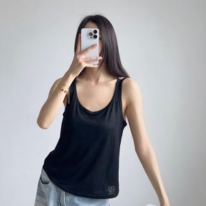 Backless Loose Fit Thin Strap Women's Sport Tank Top - Jazz Street Dance Yoga Vest for Fitness and Running Cover-Up