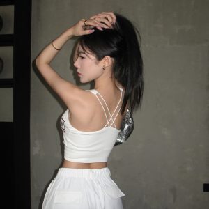 Backless Y2K Jazz Dance Top for Women with Chest Pads - European American Style Music Festival Camisole