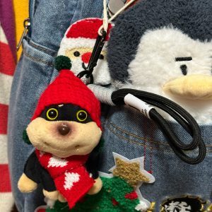 Bee Puppy Plush Bag Pendant - Cute Doll Keychain for Girls, Small Toy Backpack Decoration, Perfect Couple Gift