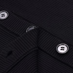 Black Knitted Camisole for Women - Summer Slim Fit Sexy Short Top for Outerwear, Y2K Style Fashion Essential