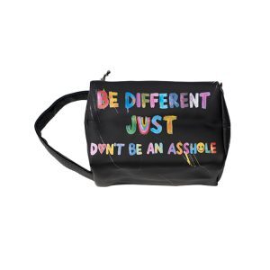 Black Letter Makeup Bag - Artist Original Tool Handbag for Cosmetics, Y2K Style, Perfect for Beauty Essentials