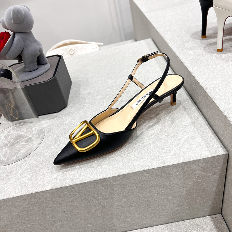 Black Open-Toe High Heel Sandals with One-Strap Design for Mature Women - Stylish and Comfortable Footwear