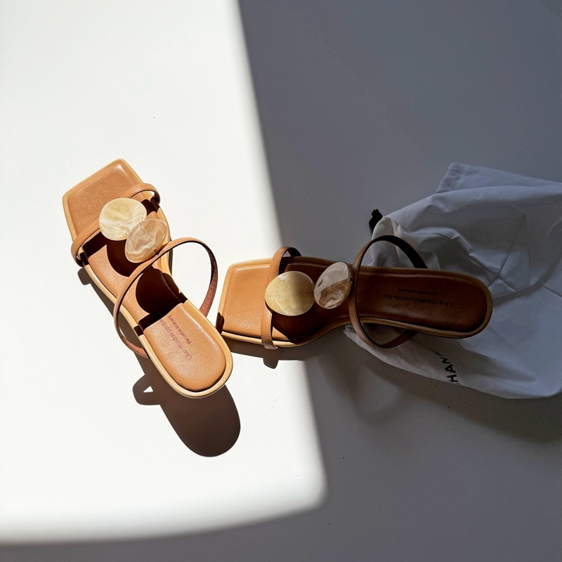 Bohemian Women's Slip-On Chunky Heel Sandals for Summer Vacation – Stylish and Elegant Footwear for Dresses