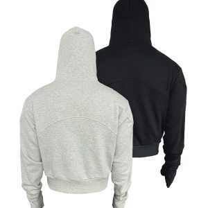 Boxer Hoodie with Five-Finger Gloves and Shoulder Armor, Fitted Style, Perfect for Boxing and Training, Sporty and Functional