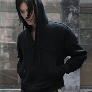 Boxer Hoodie with Five-Finger Gloves and Shoulder Armor, Fitted Style, Perfect for Boxing and Training, Sporty and Functional