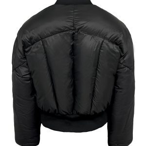 Boxing Down Coat - White Duck Down Short Loose Fit Zipper Jacket for a Chic Winter Look