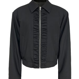 Boxy-Fit Court Jacket with Bimba Lining and YKK Zipper - Trendy 90s Inspired Outerwear