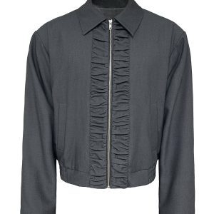 Boxy-Fit Court Jacket with Bimba Lining and YKK Zipper - Trendy 90s Inspired Outerwear