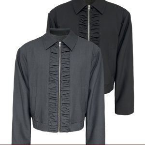 Boxy-Fit Court Jacket with Bimba Lining and YKK Zipper - Trendy 90s Inspired Outerwear