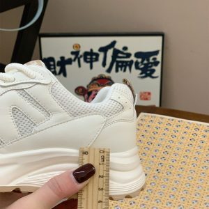 Breathable Mesh Dad Shoes for Women - Genuine Leather Lace-Up Sneakers, 2025 Summer Korean Style, Versatile & Comfortable