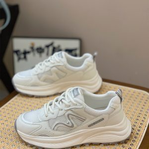 Breathable Mesh Dad Shoes for Women - Genuine Leather Lace-Up Sneakers, 2025 Summer Korean Style, Versatile & Comfortable