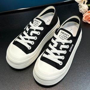 Breathable Mesh White Sneakers for Women - 2025 Summer Korean Style Yellow Thick-Soled Height-Increasing Casual Sports Shoes