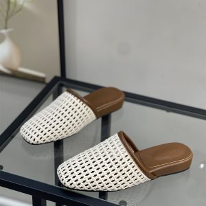 Breathable Open-Toe Slippers for Women - Fashionable Woven Flat Summer Style 2025, Perfect for Skirts and Casual Outfits