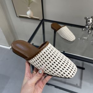 Breathable Open-Toe Slippers for Women - Fashionable Woven Flat Summer Style 2025, Perfect for Skirts and Casual Outfits