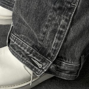Casual Floor-Length Straight-Leg Jeans in Retro American Style with Dragon Dadao Design - Trendy Autumn Fashion