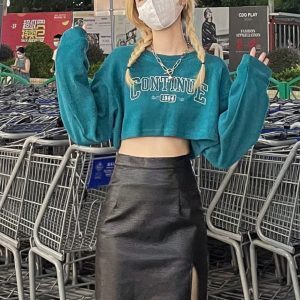 Chic Women's Hip Hop Sweatshirt - Thin Spring Autumn Style, Street Dance Jazz Top, American High Street Fashion, 港风 Inspired