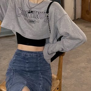 Chic Women's Hip Hop Sweatshirt - Thin Spring Autumn Style, Street Dance Jazz Top, American High Street Fashion, 港风 Inspired