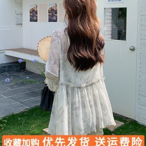 Chinese-Style Chiffon Sun Protection Two-Piece Shorts Set for Women, Relaxed Fit Summer Fashion, Unique Lightweight Outfit