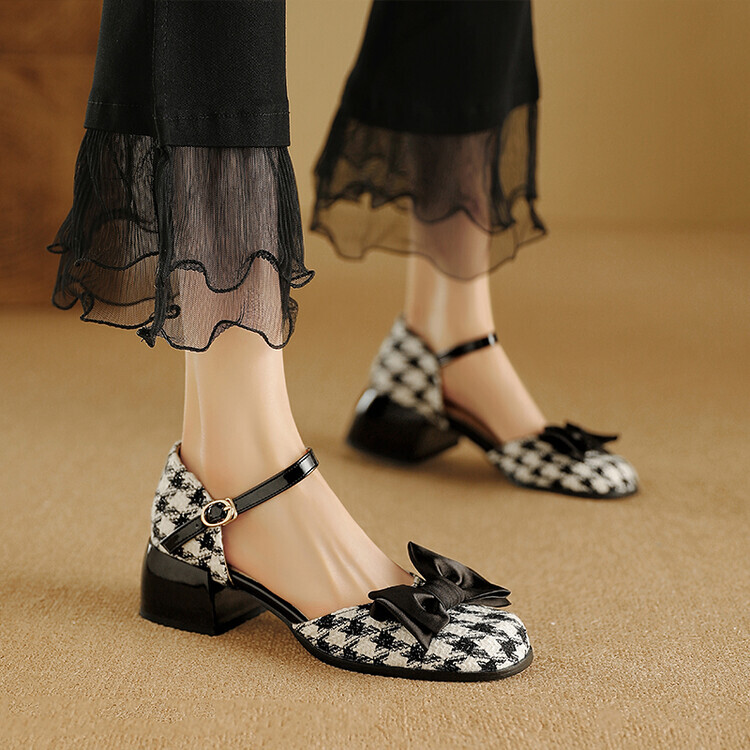 Chunky-Heeled Open-Toe Sandals for Women - Summer 2024 Style, Large Size, Backless Design, Perfect for Skirts and Casual Outfits
