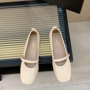 Chunky-Heeled Square-Toe Mary Jane Shoes for Women - Elegant Flats for Spring & Autumn 2025, Perfect for Skirts and Evening Wear
